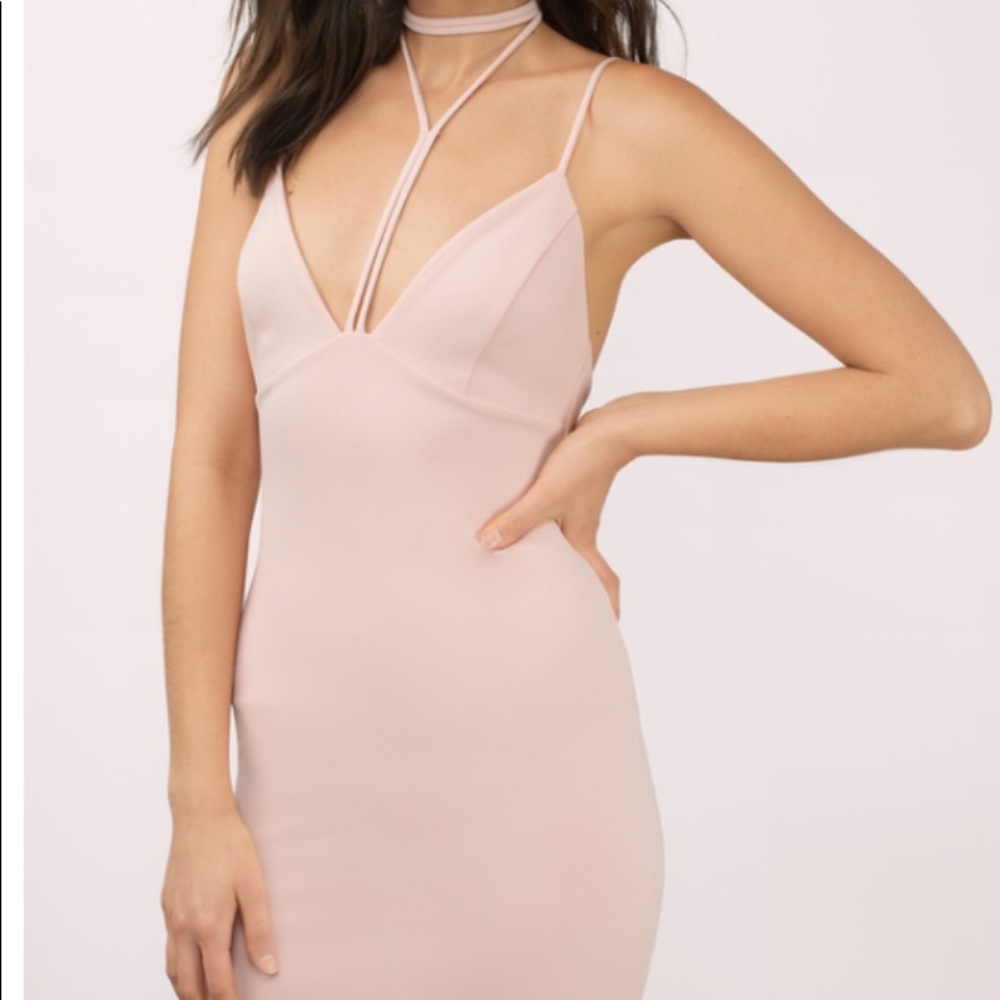 Pink mini dress